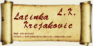 Latinka Krejaković vizit kartica